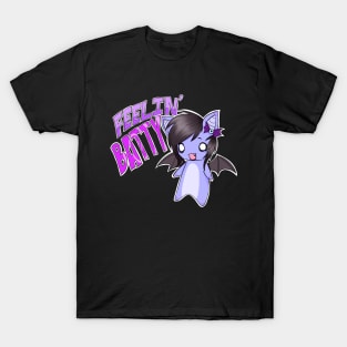 'Feelin' Batty' scene kid emo 2000s design T-Shirt